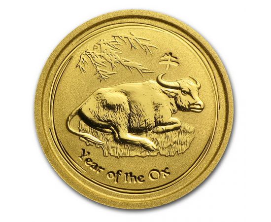 Монета Год Быка 5 долларов 2009 Золото Австралия - изображение 58