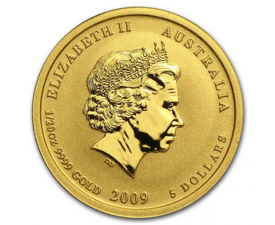 Монета Год Быка 5 долларов 2009 Золото Австралия - изображение 59