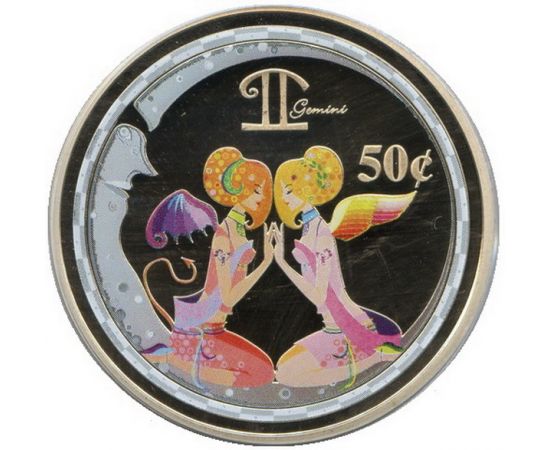 Монета Близнецы 50 центов 2003 Серебро - изображение 43