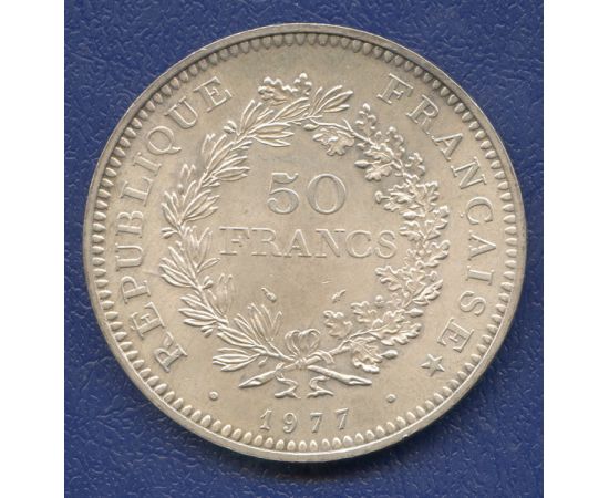 Монета Франция 50 франков 1977 Серебро Франция - изображение 47