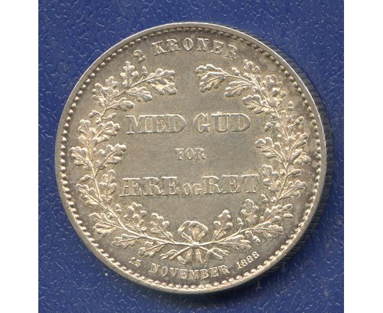 Монета Дания 2 кроны 1888 Серебро Дания - изображение 50