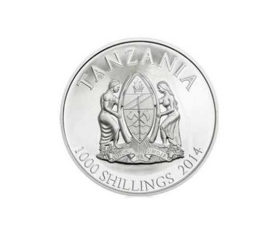 Монета Африка 1000 шиллингов 2014 Серебро Танзания - изображение 54