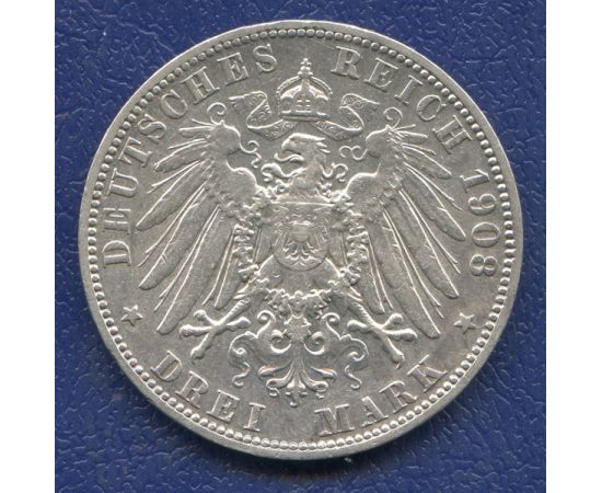 Монета Германия 3 марки 1908 Серебро Германия - изображение 50