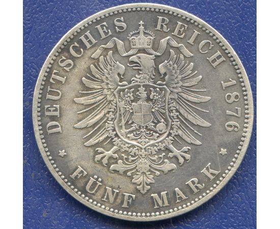 Монета Германия 5 марок 1876 Серебро Германия - изображение 50
